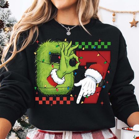 Six Seven 6 7 Christmas PNG, Trendy Christmas Meme Viral Digital design Checkered Xmas Humour, Funny Christmas png, Trending 67 Christmas 2XL