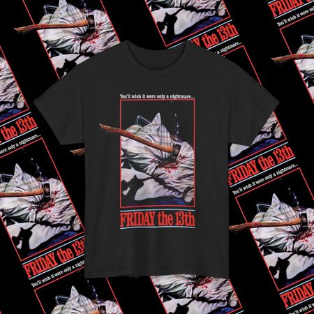 Friday the 13th (1980) Horror Movie T-Shirt, Classic Slasher Film Poster Shirt XL