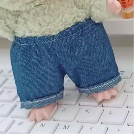 For 15/17cm Cute Labubu Doll Clothing Cool Handsome Wolf Hoodie Coat Glasses Collar Trendy Doll Clothing Toy Accessories Gifts no doll