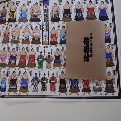 Latest 2026 May Sumo Tournament Banzuke Ranking Ukiyo-e Illustrated Poster Japan