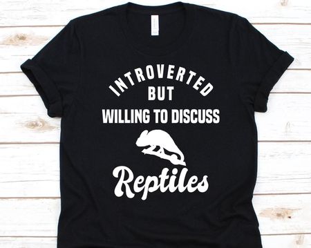 Introverted But Willing To Discuss Reptiles Shirt, Reptiles Shirt For Men And Women, Herpetologist Shirt, Vertebrate Animals, Reptile Shirt S