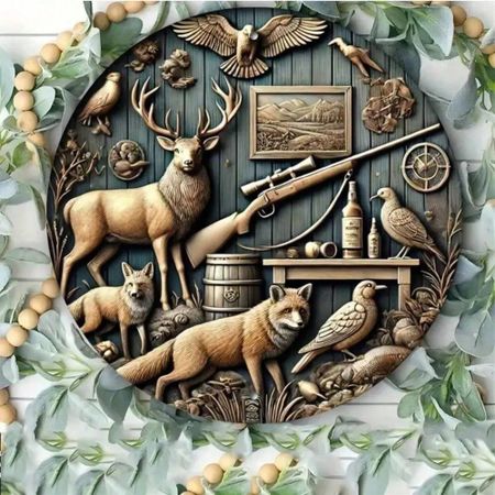 CIFbuy Metal Sign Aluminum Plate Wall Art Decorative Plaque for Home 20x20cm(8x8inch)