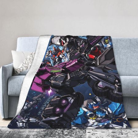 Warm Soft BlanketKids Travel Transformered Cartoon Throw Blanket  Flannel Bedspread For Couch Bed Funny Sofa Bed Cover 75X95CM