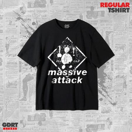 Massive Attack Vintage T shirt - Blue Lines - Unisex Heavy Shirt S