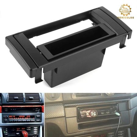 For BMW 5 Series E39 X5 E53 Radio Fascia Panel 1 Din Stereo Frame Dash Mount Trim CD Player Adapter Black