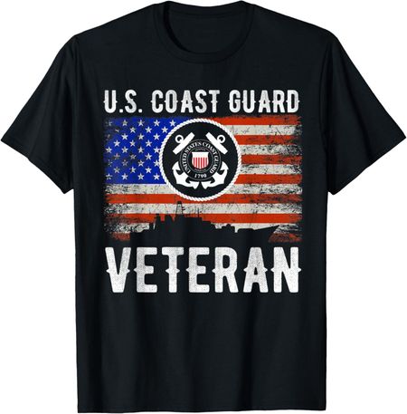 NEW LIMITED U.S. Coast Guard Veteran Forces Coast Guard Tee Shirt XXXXL