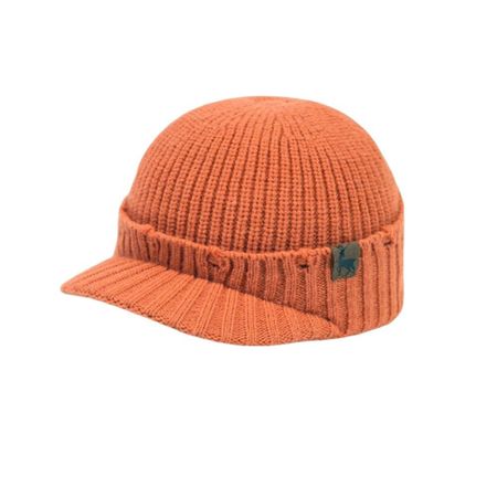 Anti-cold Earflap Woolen Hat Headgear Knitted Elastic Hat Versatile Hooded Thermal Cap  Outdoor оранжевый
