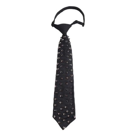 Locomotive Style Punk Style Long Necktie Choker Pre-tied Tie Rivet Tie  JK Uniform Decoration чёрный