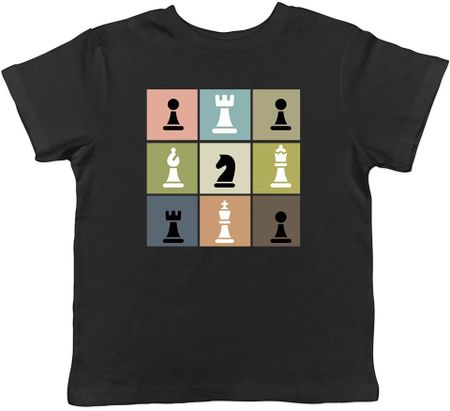 Детская футболка  Шахматная сетка  с иконками Ultimate Chess Подарок для мальчиков и девочек 100