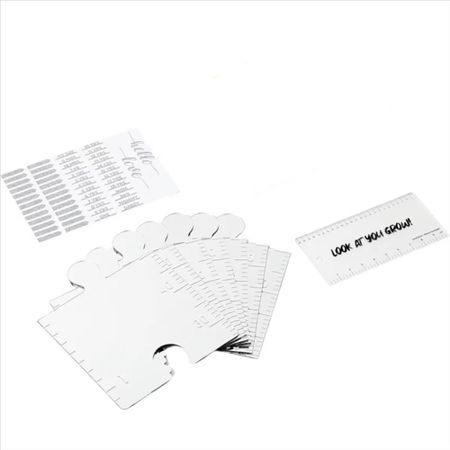 Acrylic Puzzle Mirror Growth Chart Firm Secure Paste Height Measurement Tool  Children S Growth 1 mm thickness серебряный