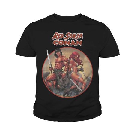 Conan The Barbarian and Red Sonja Shirt All Size S-4XL S