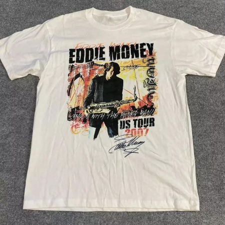 Eddie Money Shakin  with the Money Man Unisex Cotton T-Shirt L