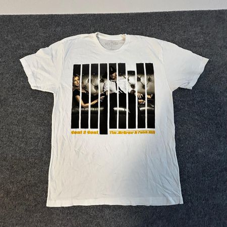 T-ShirtSoul 2 Soul T-Shirt Mens Size L White Tim McGraw Faith Hill Tour Graphic Tee S
