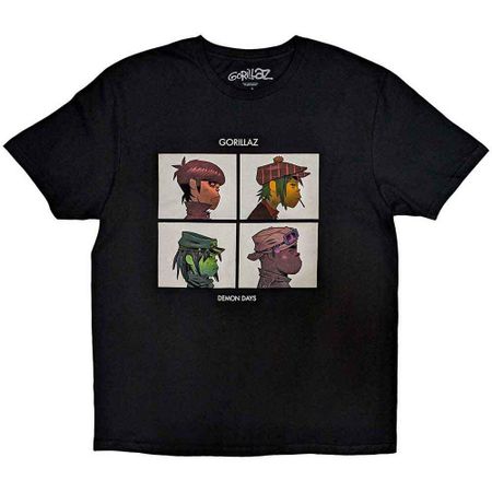 Gorillaz T Shirt Demon Days Band Logo Official Mens Black XXL M
