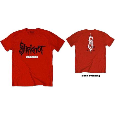 Slipknot Mens Tshirt -S- WANYK Red 3XL