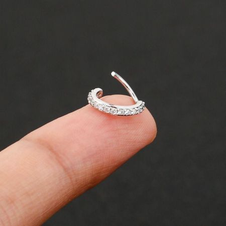 Hypoallergenic Cartilage Helix Piercing Earring Europe and America Body Jewelry  Women 8mm серебряный