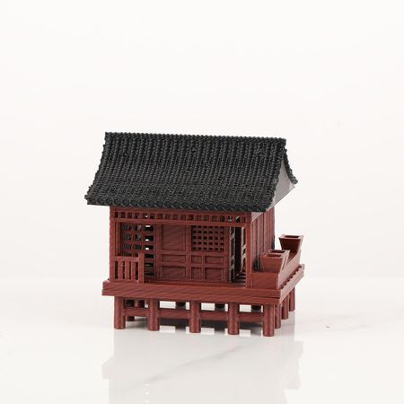 Best Price Micro Karesansui Sand Table Aquascape Decor Miniature Retro Building Pavilion Tiny House Ornament for Zen Garden