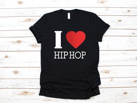 I Love Hip Hop T-Shirt, Hip Hop Music Tank Top, T-shirt, T-shirt,T-shirt, Kids Tee Apparel Gift S