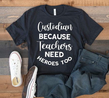 School Custodian Hero T-Shirt, Funny Custodians Tank Top, T-shirt, T-shirt,T-shirt, Kids Tee Apparel Gift S