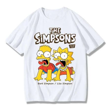 Camiseta Com Estampa De Desenho Animado The Simpsons Bart Li S