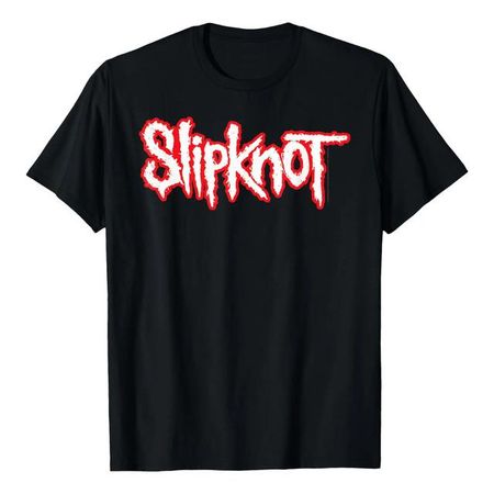 Camiseta De Manga Corta Con Logo Basico De Slipknot - Camise S