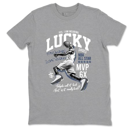 Lucky Player graphic Tee. Perfect as a Valentine’s Day gift. 9s Flint Grey S