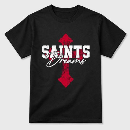 Saints Dreams graphic tee. Streetwear Brand Graphic T-Shirt. AJ1 Low Banned S