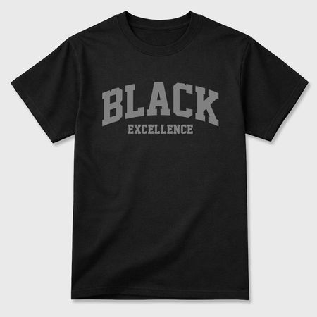 Varsity Black Excellence graphic tee. Streetwear Brand Graphic T-Shirt. AJ6 Cap and Gown 2XL