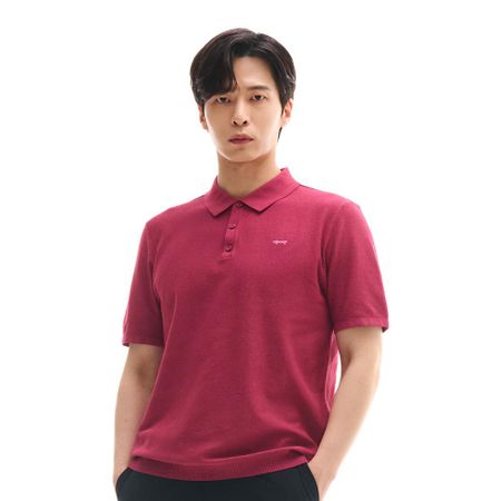 Louis Castel Men S Summer Muted Tone Simple Collared Short Sleeve Sweater See Notation/110