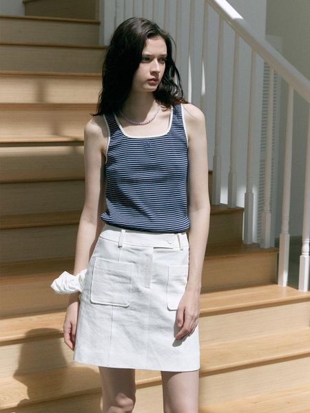 Mout Логотип Полоска Без рукавов (Полосатый флот) Navy Stripe/S