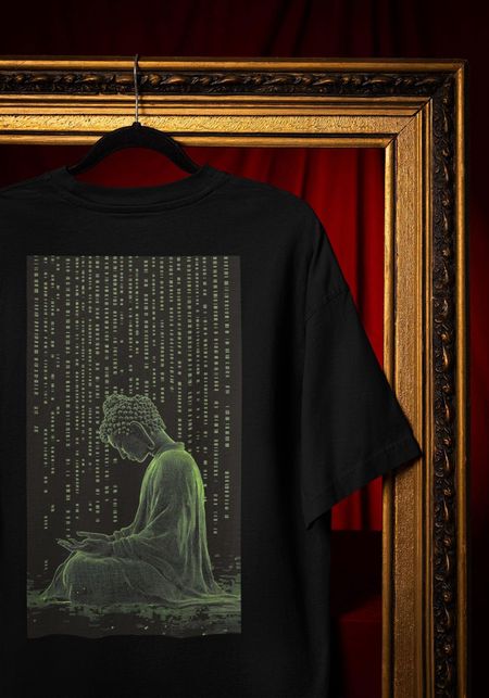 Cyber Buddha Tee: Mindful Streetwear (Heavyweight Cotton) Comfort Colors® S