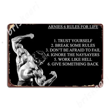 Arnold Schwarznegger Metal Signs Plaques Club Bar Wall Pub Create Tin Sign Posters 20X30CM