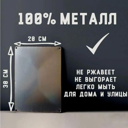 Булгаков Цитата Бойтесь своих желаний Металлическая табличка 20х30см, Винтажный литературный настенный декор 20X30CM