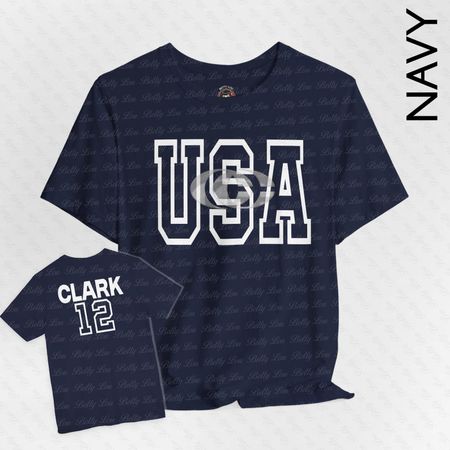 USA Caitlin Clark - Semi Transparent CC- Adult Two Sided T Shirt - Bella Canvas Unisex Jersey Tee 2XL