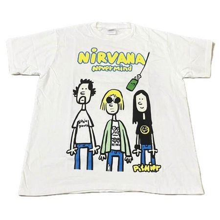 Vintage NIRVANA Nevermind Band Cartoon Crayola Single Stitch XL T-Shirt REPRINT XXXXL