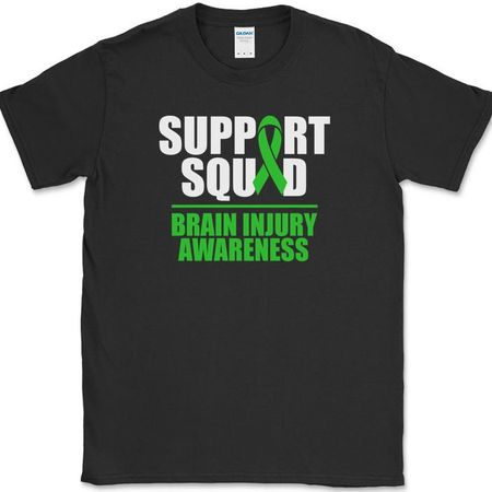 Футболка  SUPPORT SQUAD  для повышения осведомленности о черепно-мозговых травмах, командная футболка для группы по сбору средств XXXL