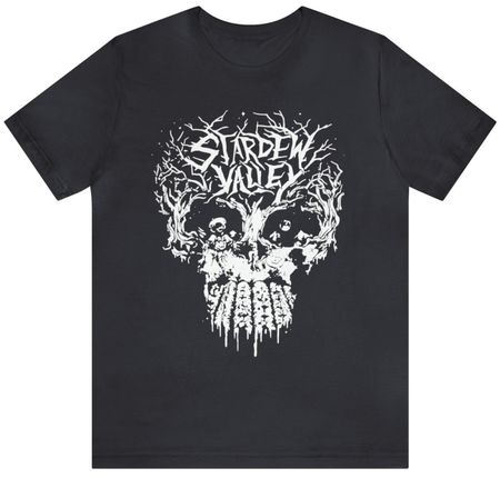 Dark Fantasy Skull Forest Graphic Tee – Gothic Art Style Shirt L