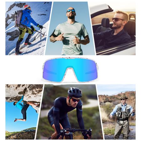Sports Polarized Sunglasses UV Protection Cycle Sun Glasses for Men Women Cycle Fishing Running Driving