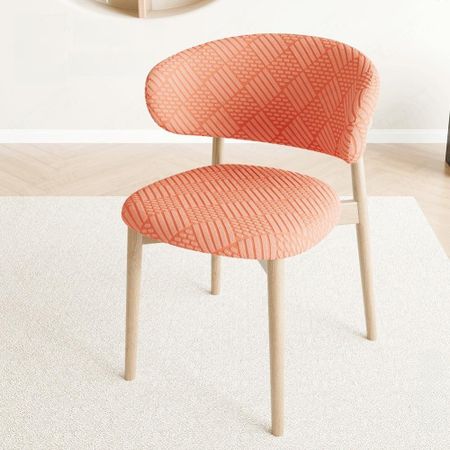 Split Type Dining Chair Cover Curved Backrest Backrest Protector Cove  Home Decor