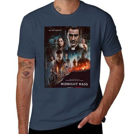 Midnight Mass Afraid Tshirt Trendy Print Short Sleeve Tshirt S