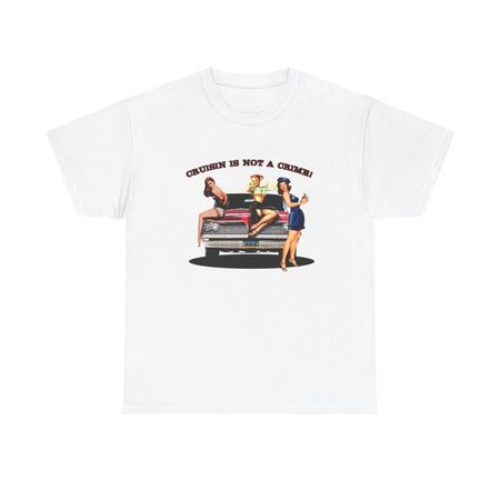 Vintage Car Models Crusin Graphic T-Shirt Unisex Heavy Cotton S