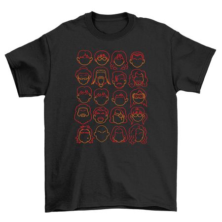 Wizard Heads Unite Magical Faces Galore T-shirt Unisex Design Perfect XXL