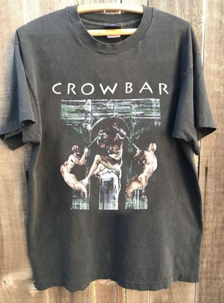 Rare Crowbar Band Graphic Classic Style Charcoal Unisex T shirt S-5XL XXXL