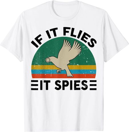 NEW LIMITED Birds Arent Real If Flies It Spies Funny Conspiracy Theory T-Shirt XL