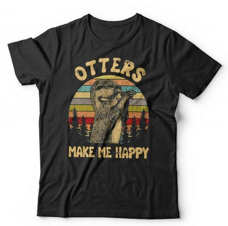 Otters Make Me Happy Tshirt Unisex & Kids Wildlife Cute Furry Animals S