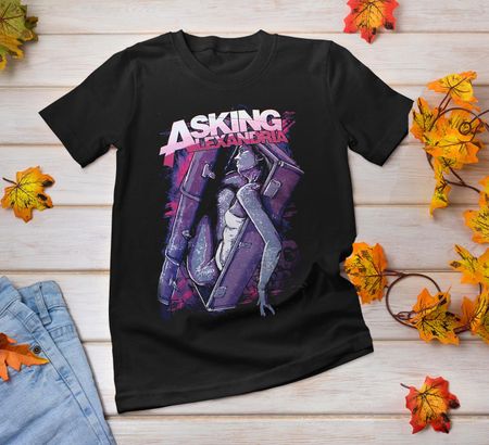 New popular Asking Alexandria Coffin Girl Black S-234XL Shirt XL