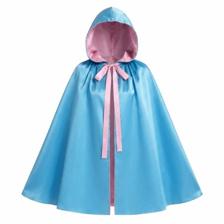 Washable Durable Gothic Costume Cape Solid Color Hooded Cape Halloween Cloak  Carnival Festival 60cm