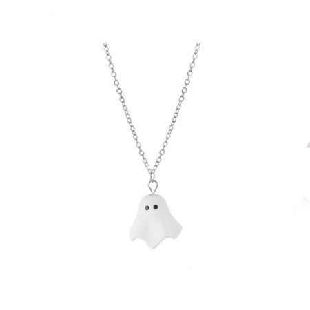 Zinc Zinc Alloy Ghost Drop Earrings White Women Necklace Fashion Dangle Earrings  Daily Wear Necklace