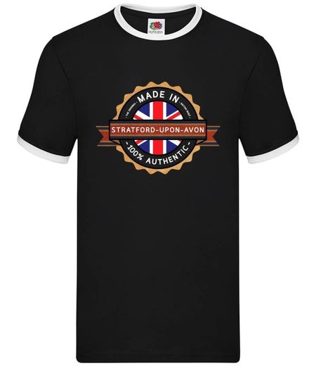 Made In Stratford-Upon-Avon - Mens Ringer - upon-Avon Town Hometown Born XS