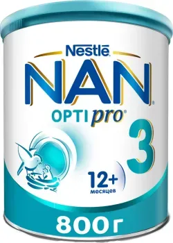 Молочко детское NAN 3 OptiPro с 12 месяцев 800г